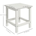 thumbnail image 3 of Outsunny 15" Adirondack Patio Side Table, HDPE, White, 3 of 10