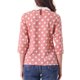 thumbnail image 3 of INSPIRAR CHIC Blusa de Mujer con Cuello Peter Pan en Contraste y Mangas 3/4 Color Coral, 3 of 6