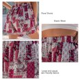 thumbnail image 4 of Pantalones cortos florales de pierna ancha, cintura elástica, pantalones cortos de verano de poliéster holgados para fiesta en la playa en casa, 4 of 5