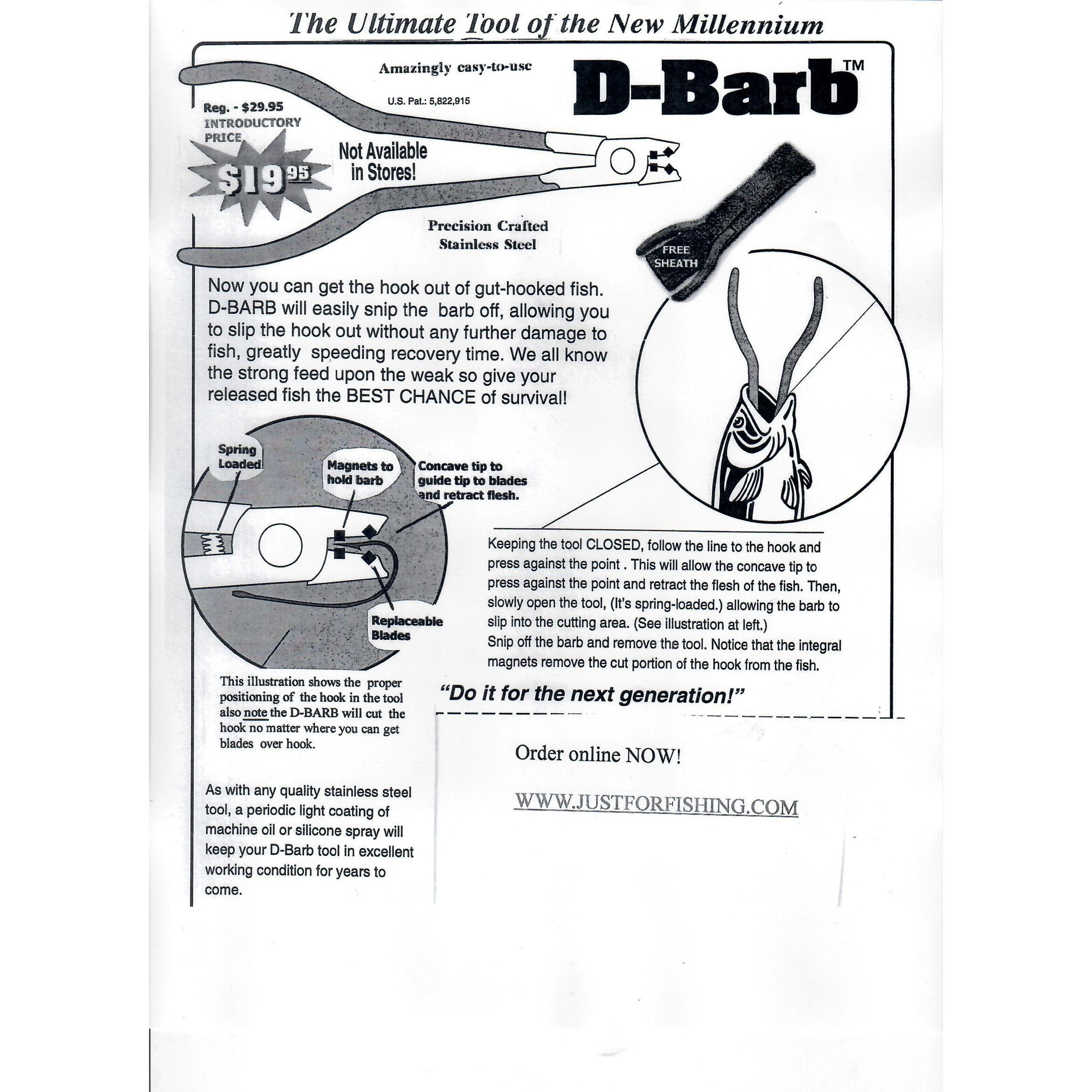 D-Barb, Cutting & Hook Remover For Fishing