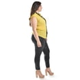 thumbnail image 2 of Blusa con detalle de encaje Roman Fashion Talla Extra 8004 Amarillo 40, 2 of 6