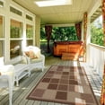thumbnail image 4 of Ottomanson Jardin Boxes Design 5x7 Non Shedding Indoor Area Rug, 5'3" x 6'11", Brown, 4 of 9