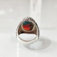 thumbnail image 7 of Oyster Copper Turquoise Mans Ring, Natural Copper Turquoise Ring, Silver Jewelry, 925 Silver Ring, Birthday Gift, Heavy Mens Ring, Arabic Design, Ottoman Style Ring, Christmas, Turkey Mens Signet Ring, 7 of 7