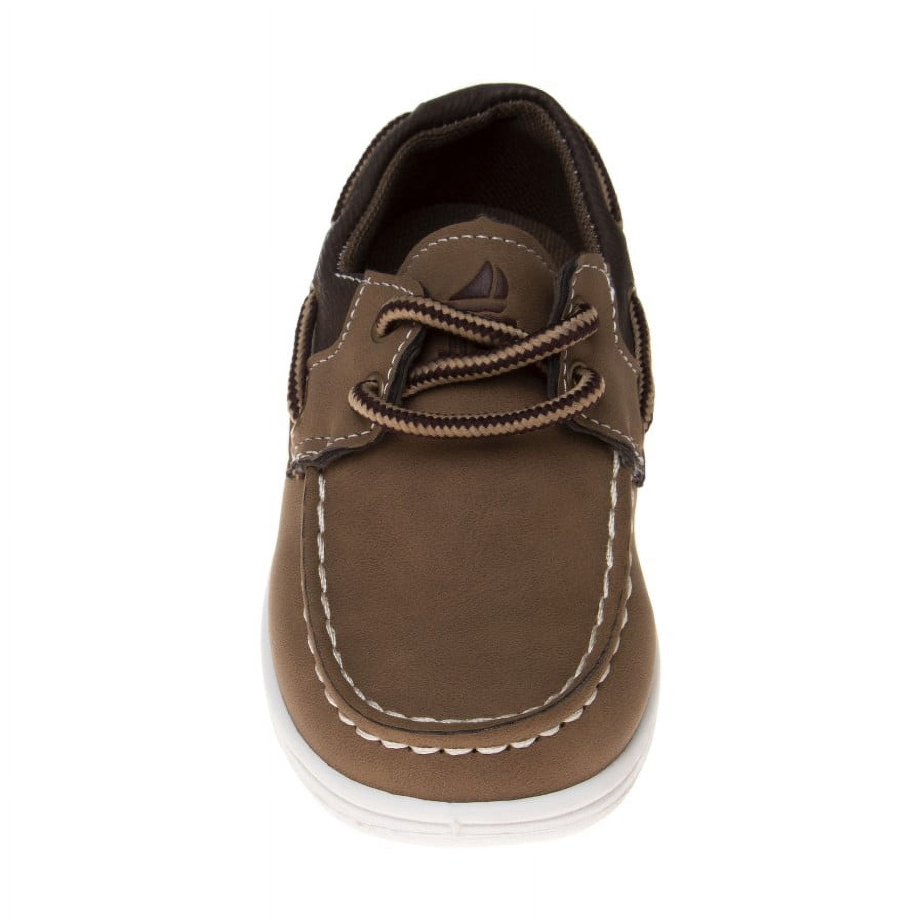 Sail Toddler Boys Rope Boat Shoes, Taupe, 9