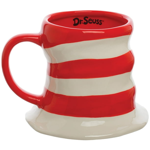Dr Seuss Cat In The Hat Sculpted Ceramic Coffee Mug Tea Cup 4.25
