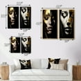 thumbnail image 4 of Designart "Sensual Glamour Woman Portrait in Black and Gold IV" Fashion Woman Framed Wall Art Set Of 2 - Glam Gold Gallery Wall Frame Set For Home Decor, 4 of 6