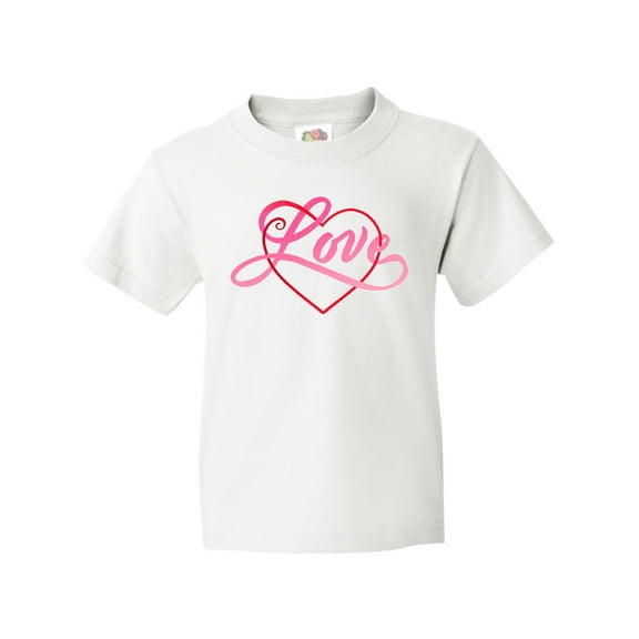 Inktastic Love in Red and Pink with Heart Youth T-Shirt