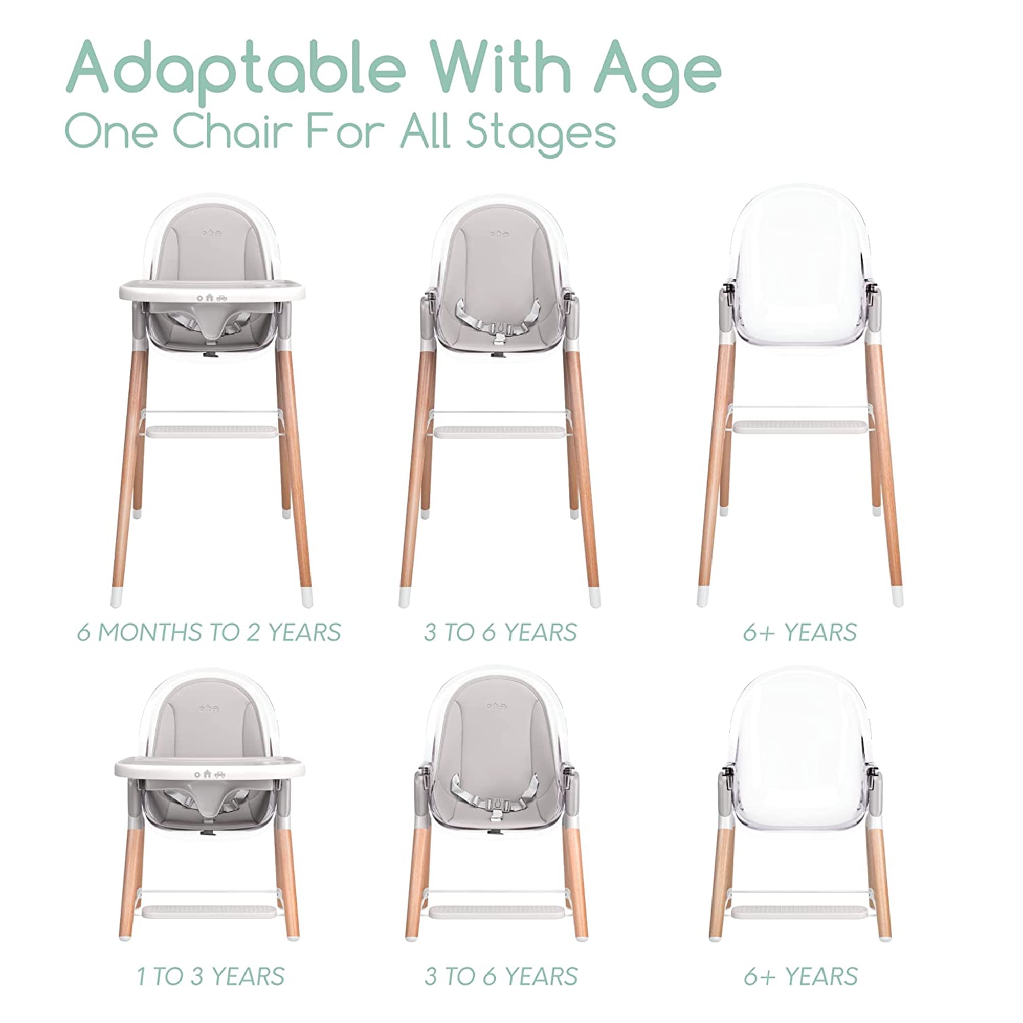 6 in top one high chair