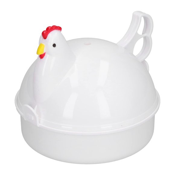 Microwave Egg Steamer, Egg Cooker Chicken Shaped Microwave Eggs Boiler Time Saving Rapid Creative Boiled 4 Eggs Capacity Cookers Kitchen Maker Tray Steamer Quick Breakfast Gadgets Suitable for Cooking