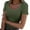 Olive green, variant on Women Short Sleeve Scoop Neck Tops Shirts Fitted Summer Tshirt Tee