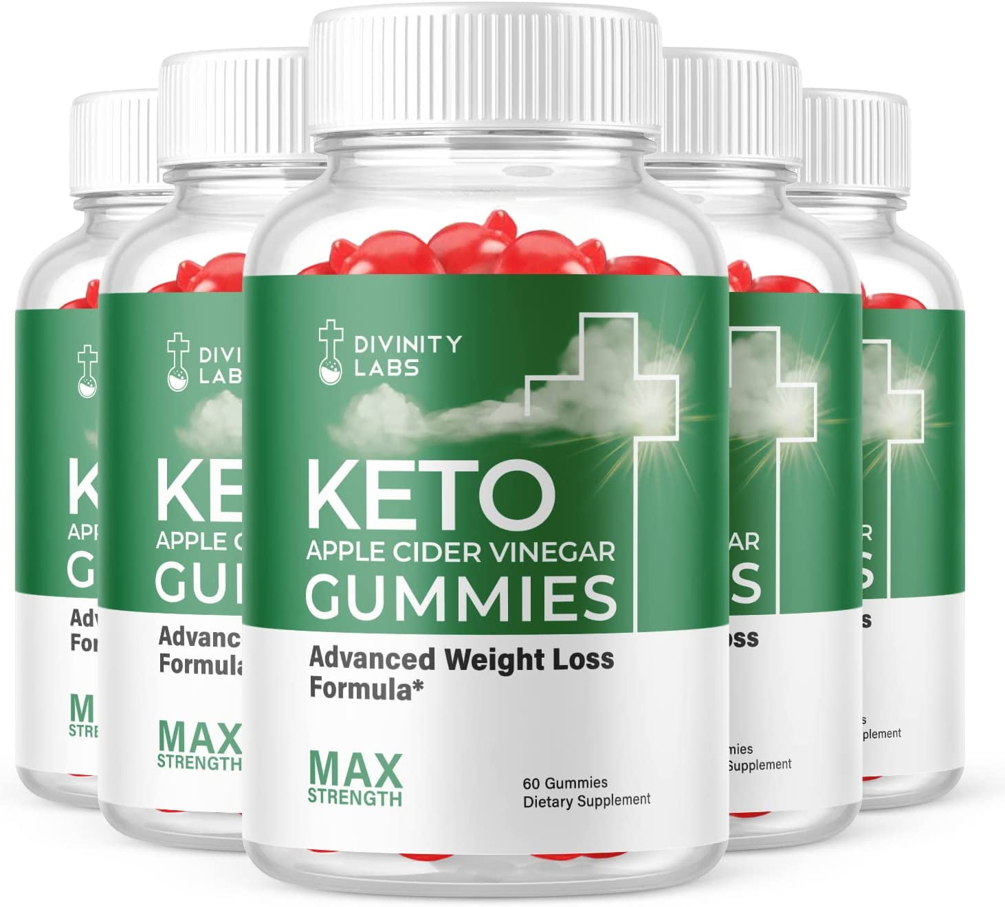 (5 Pack) Divinity Labs Keto ACV Gummies Supplement for Weight Loss
