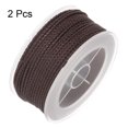 thumbnail image 3 of Unique Bargains 2 Packs Nylon Thread Twine Beading Cord 1.6mm Extra-Strong Braided Nylon Crafting String 16M/52 Feet, Coffee, 3 of 7