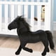 thumbnail image 5 of Hermoso caballo de peluche decorativo, 32,1 x 25,4 cm. Muñeco suave y cómodo para... Negro, 5 of 7