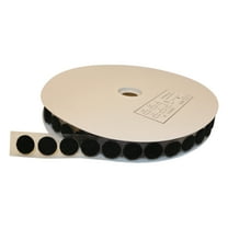 FindTape 7/8-inch Diameter Hook and Loop Self-Adhesive Dots: 900 per roll /  Loop-Side Only (Black) [900 coins/roll]
