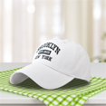thumbnail image 2 of Pavied Baseball Cap Gorras Para Hombres Originales Alphabet Embroidery Solid Color Duck Hat Trend Personality Outdoor Print Breathable Mesh Hat Snapback Hats for Men Running Hat White One Size, 2 of 5