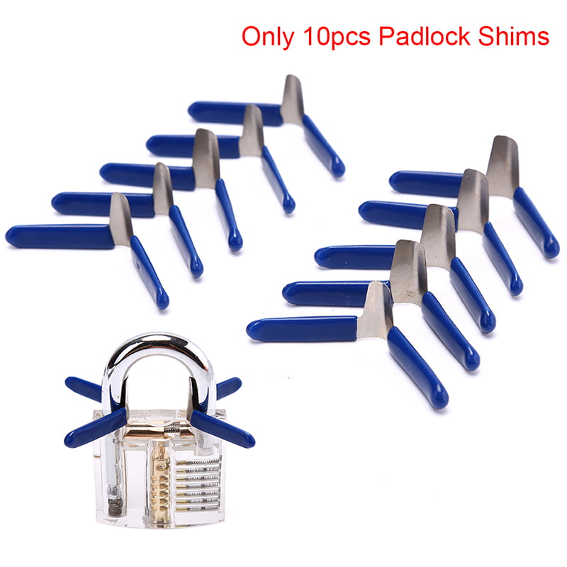 10PCs Padlock Shim Picks Set Lock Opener Unlock Accessories Tool Kit 