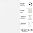 thumbnail image 3 of Curtainking Linen Textured Curtains 63 inches Cream White Bedroom Living Room Window Curtain Set Light Filtering Drapes Grommet Top 2 Panels, 3 of 7