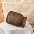 thumbnail image 5 of Handwoven Rattan Basket Planter Decorative Round Storage Container with Raised Base for Indoor Outdoor Use Home Office(1PC),Brown, 5 of 5