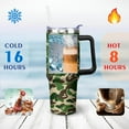 thumbnail image 4 of Green Camouflage 40 OZ Tumbler Cup with Lid and Straw Gifts for Mom Friend Sister Grandma, 4 of 5