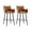 Brown - PU - 30", variant on Dayalane 26" Counter Height Bar Stools Set of 2, Modern Faux Leather Upholstered Barstools with Back and Footrest, Kitchen Island Bar Stools with Armrests for Pub Home Bar Dining Room Bistro, Brown
