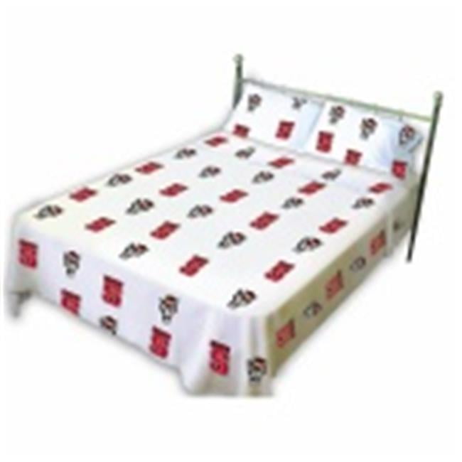 Comfy Feet Ncssstww Nc State Printed Sheet Set Twin White