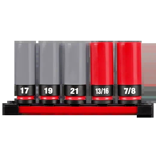 Milwaukee (366) 49-66-7831 SHOCKWAVE IMPACT DUTY™ 1/2 DRIVE SAE &amp; METRIC 5PC LUG NUT WHEEL SOCKEGT SET