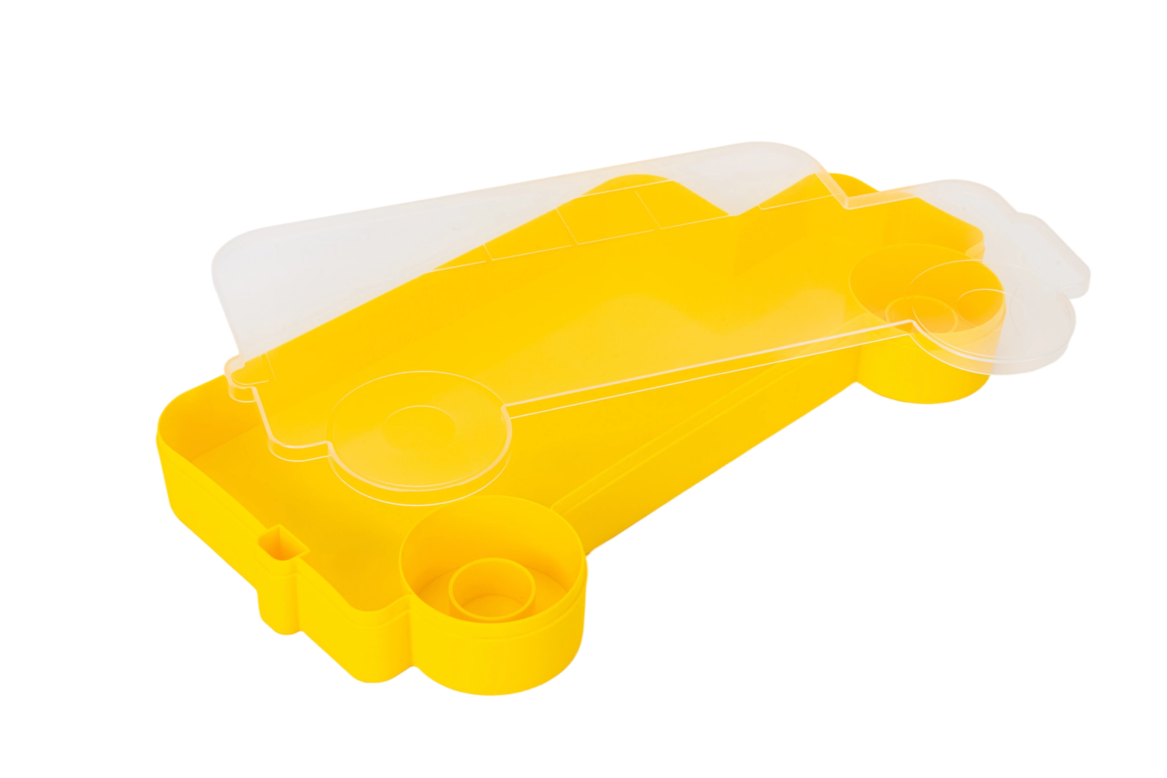 Pen+Gear Bus-Shaped Storage Container, Yellow, 15.5" x 8"