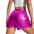 thumbnail image 3 of Harpily 2025 Intimates Ladies Leather Shorts Multi Colored High Waisted Stretch Casual Shorts, 3 of 5