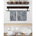 thumbnail image 3 of Grey Abstract Kitchen Dish Towels for Drying Dishes Set of 3, Vintage Geometric Gradient Oil Painting Modern Waffle Weave Microfiber Hand Tea Bathroom Towels Quick Dry & Absorbent Towel 15.7x23.6, 3 of 7