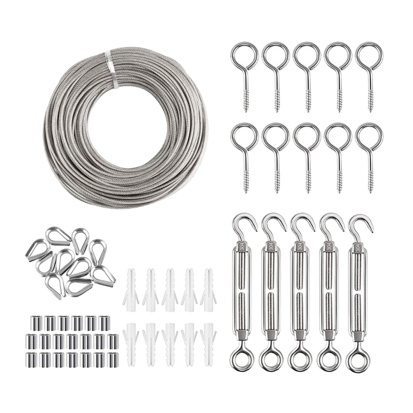 Shade Sail Hardware Triangle Sails Installation with Cable