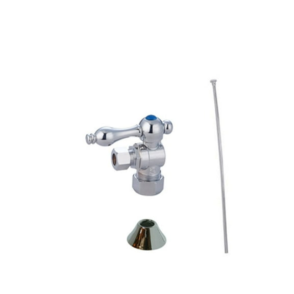 Kingston Brass CC53301TKF20 Traditional Standard Mount Plumbing Toilet Trim Kit, 5/8" x 3/8" O.D. Comp, Polished Chrome
