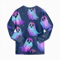 thumbnail image 6 of Zuwimk Toddler Girl Boys Kids Pajamas Halloween Funny Graphic Pjs Long Sleeve Snug fit 2pcs Jammies,Y022-Dark Blue, 6 of 9