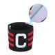 thumbnail image 4 of Banda de Capitán Ajustable Elástica para Fútbol, Negro Rosa Rojo, Paquete de 2, 4 of 5