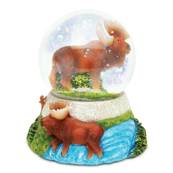 CoTa Global Moose Snow Globe Polyresin - Size: 3.55 x 3.75 inches