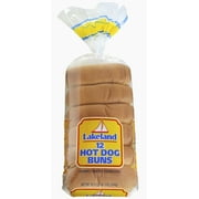 Lakeland Hot Dog Buns, 12 Count, 16 oz Ready to Eat Buns