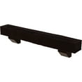 thumbnail image 3 of Ekena Millwork 4"H x 4"D x 60"W Rough Sawn Faux Wood Fireplace Mantel Kit w/ Ashford Corbels, Premium Cherry, 3 of 10
