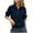 Dark Blue, variant on Stamzod Business Casual Sweatshirt for Women Solid Color Turndown Button Pullover Tops Long Sleeve Sport Work Sweatshirts Women's Clothing Dark Blue XXL