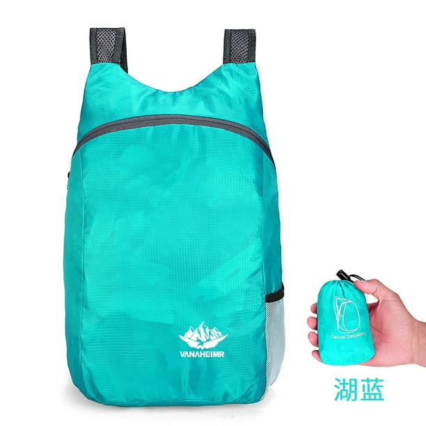 Bolsa plegable Bolsa de almacenamiento portátil ultraligera Bolsa de viaje Mochila impermeable Mochila deportiva para exteriores Bolsa de piel