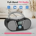 thumbnail image 7 of Gueray CD Player Boombox with Bluetooth Boombox FM Radio USB Port Portable CD Player Stereo Sound Speaker MP3 Playback 3.5mm AUX Input Headphone Jack LCD Display, 7 of 7