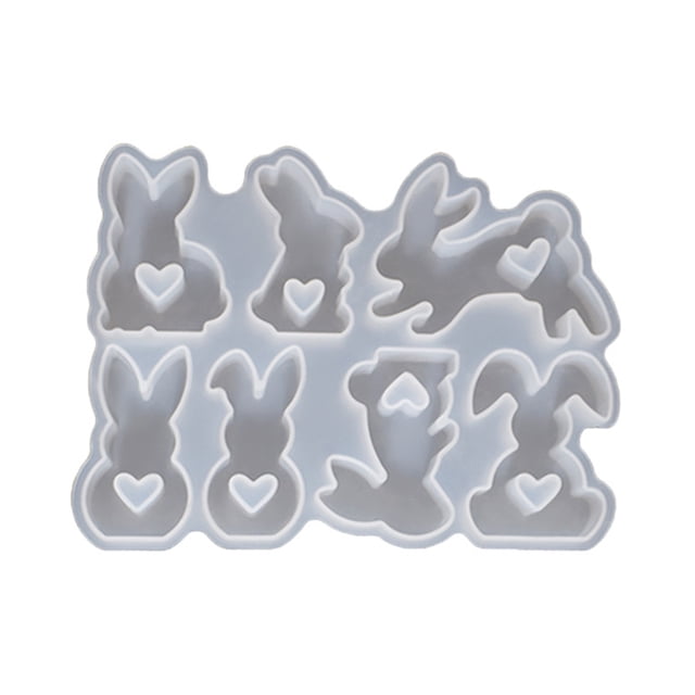 Molde de silicona de conejito de Pascua para hacer velas, molde de resina 3D para jabón, fácil de desmoldar, reutilizable para decoración de Pascua DIY.
