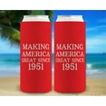 thumbnail image 6 of Seventy-Fifth Birthday Gifts Making America Great Since 1951 2-Pack Ultra Slim Can Thermocoolers, 6 of 8