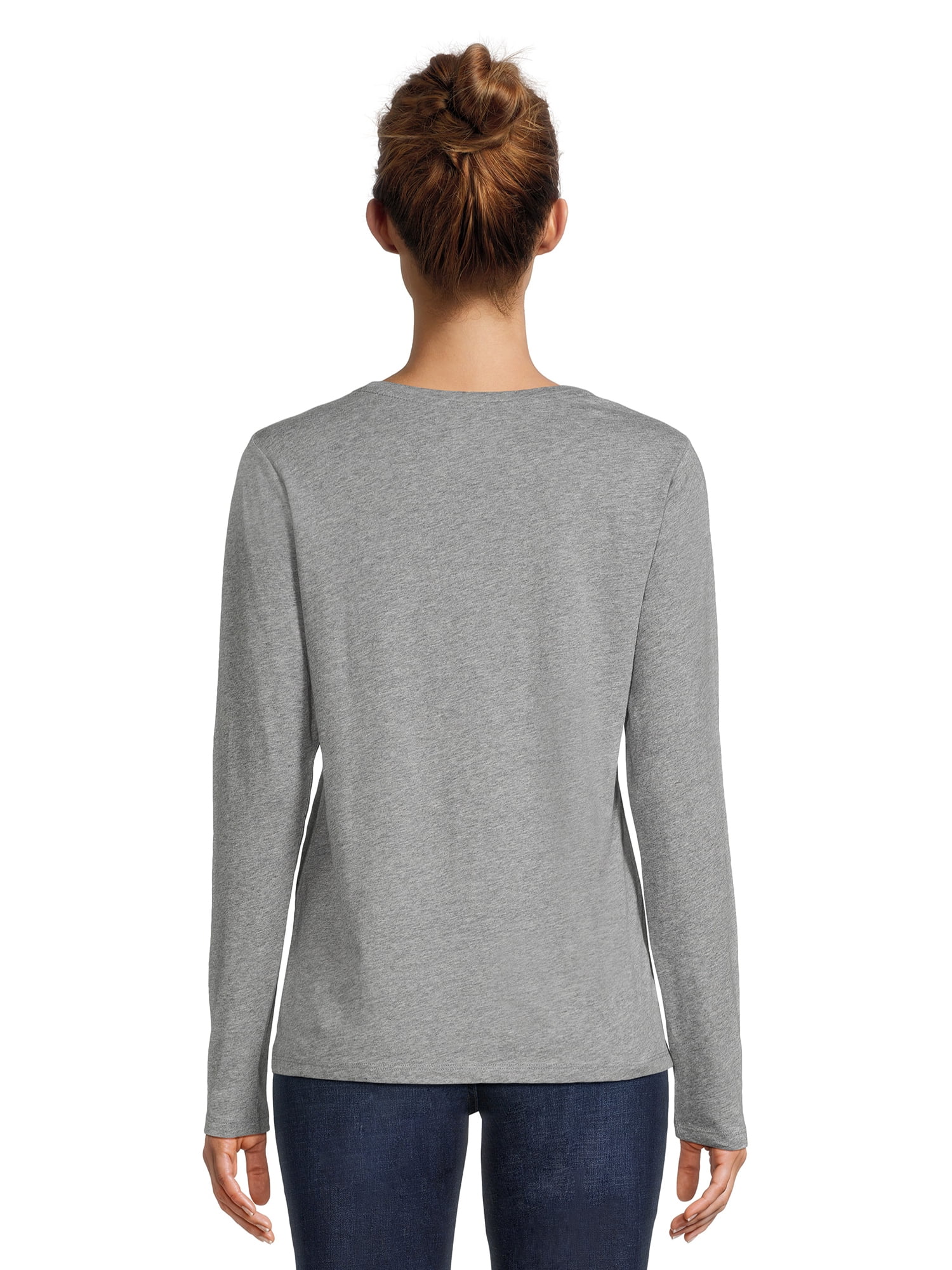 Time and Tru Women's Long Sleeve T-Shirt, Sizes S-XXXL