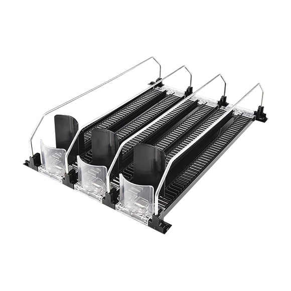 3Pc Supermarket Freezer Beverage Pusher Refrigerator Beverage Shelf Beverage Automatic Pusher Wine and Beverage Refrigerator