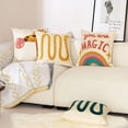 thumbnail image 6 of Fennco Styles Embroidered You are Magic Decorative Cotton Throw Pillow 17" W x 17" L - Colorful Rainbow Cushion for Home, Kids Room, Playroom, Bedroom, Living Room, Nursery, Office Décor, 6 of 8