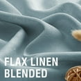 thumbnail image 2 of Turquoize Natural Linen Light Filtering Semi Sheer Living Room Curtains Back Tab Loop Pocket 2 Panels for Bedroom,52" X 63", Stone Blue, 2 of 6