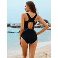 thumbnail image 2 of LAICAIW Women One Piece Athletic Racerback Swimsuit Modest Sport Bathing Suit, 2 of 7