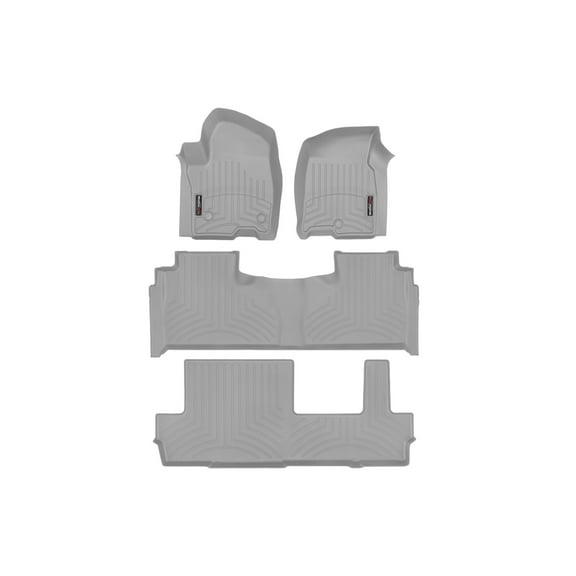 WeatherTech Custom Fit FloorLiners compatible with Escalade-V ESV, Suburban, Yukon XL, Escalade ESV - Complete Set (1st, 2nd, & 3rd Row), Grey