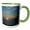 Green/White, variant on 3drose, Image of Sunrise Over Ocean, 11oz Two-tone Green Mug