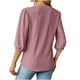 thumbnail image 4 of Fiudx Camisas para Mujer Blusa Cómoda Elástica Informal Sólida con Cuello En V y Manga Corta para Mujer a La Moda, 4 of 4