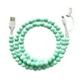 thumbnail image 1 of bedienty 1m Beaded Phone Cable 2 In 1 USB Charger Cable Usb Totype C Fast Charging USB Charger Cable 2 In 1 Light green+green, 1 of 5